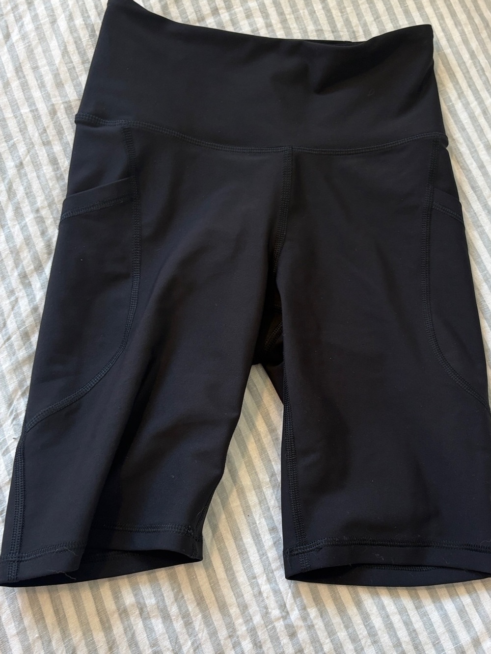 High-Waist Black Women’s Active Shorts